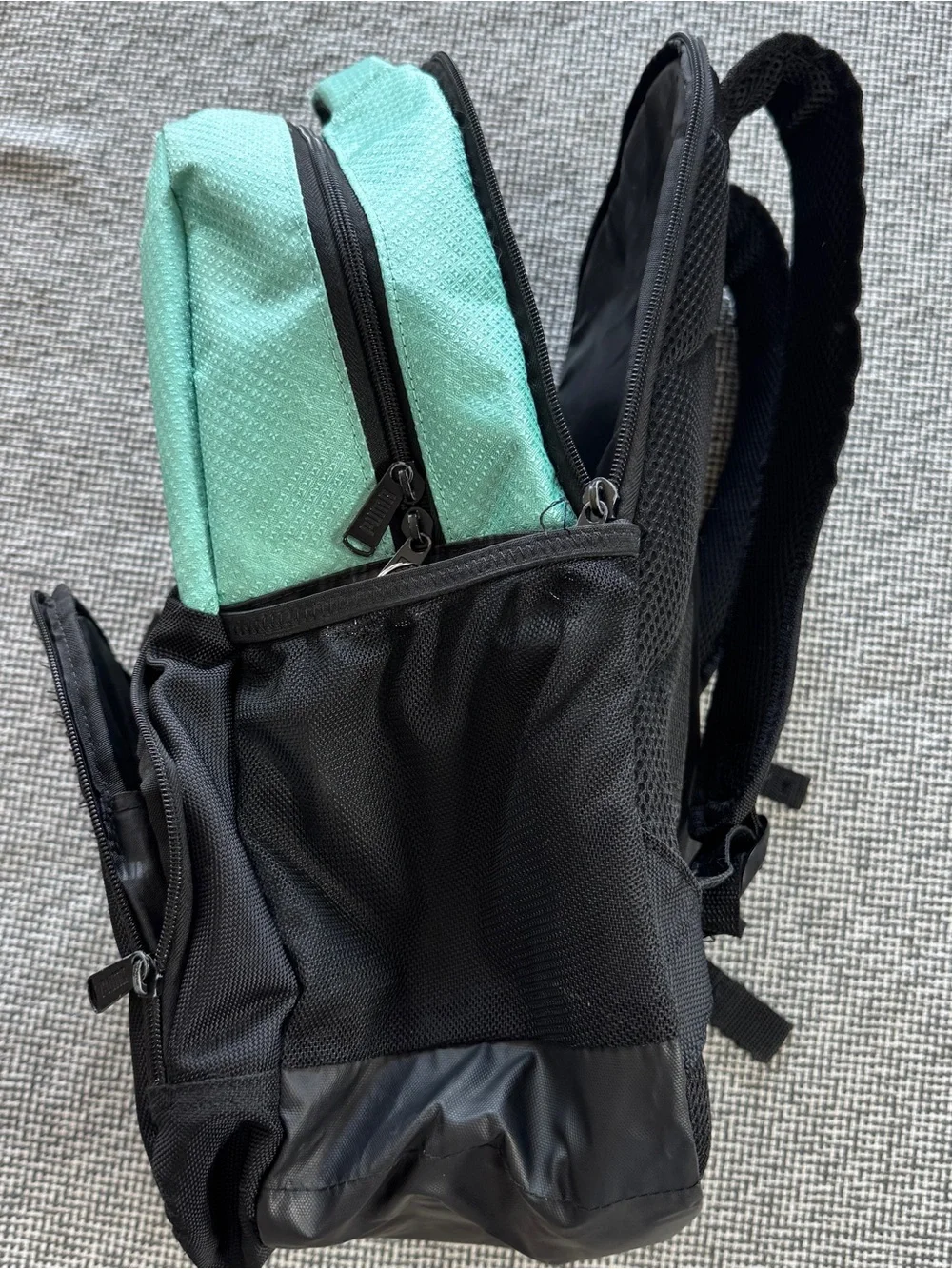 Puma Mint Green and Black Men’s Backpack with Silver Logo